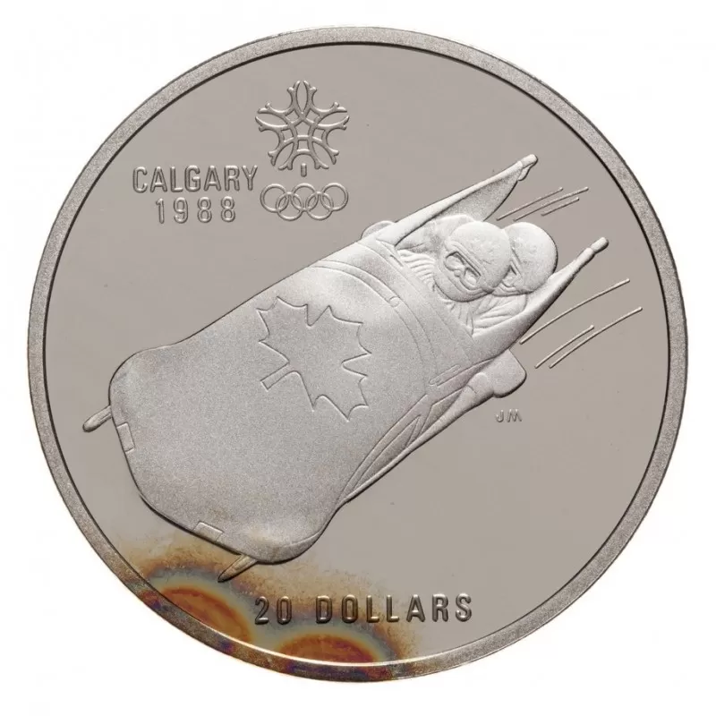 1985-1988 Canadian $20 Calgary Olympic Winter Games Silver 10-Coin Set